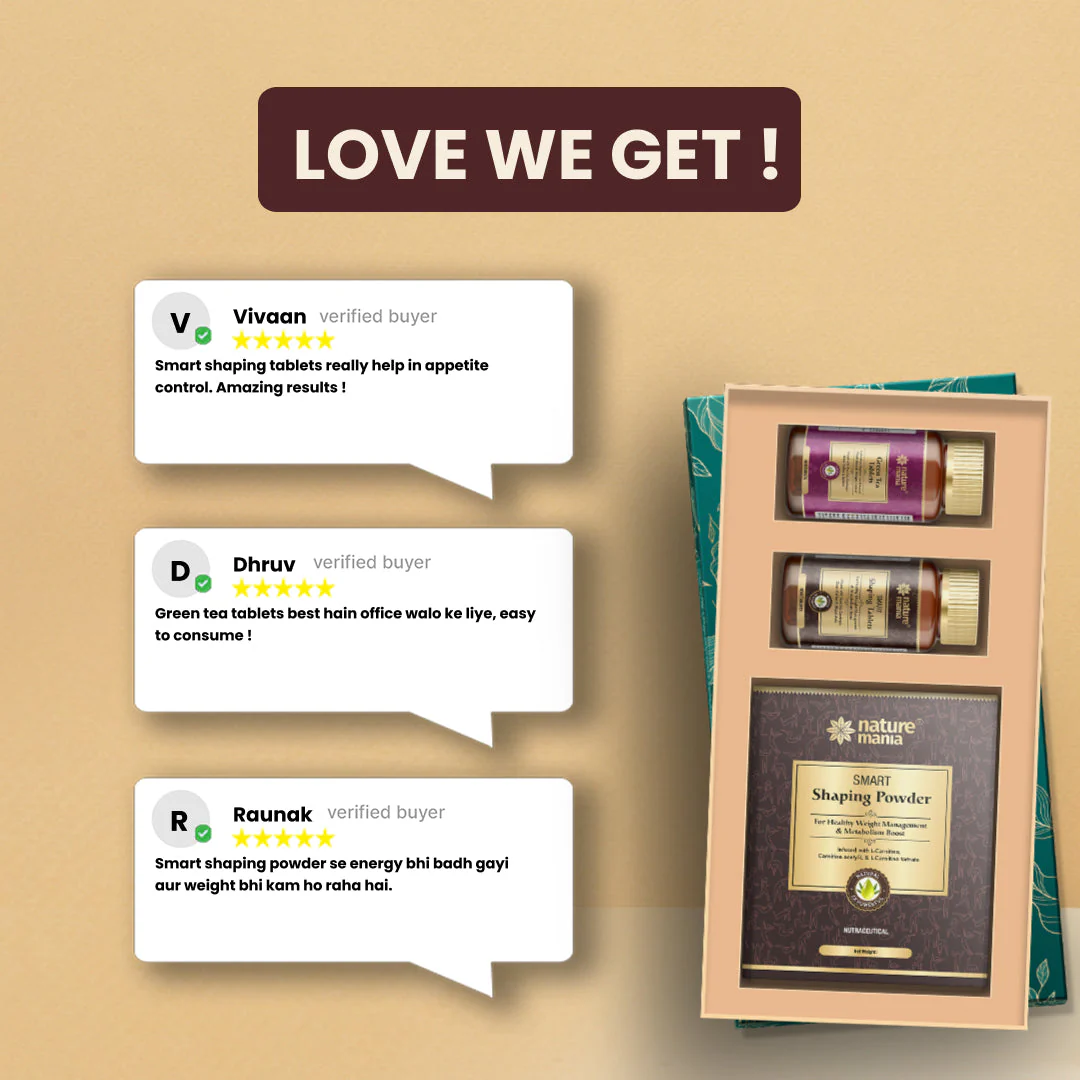 Nature Mania Smart Shaping Kit | Weight Loss kit for Men and Women | Fat Burner Combo - Image 5