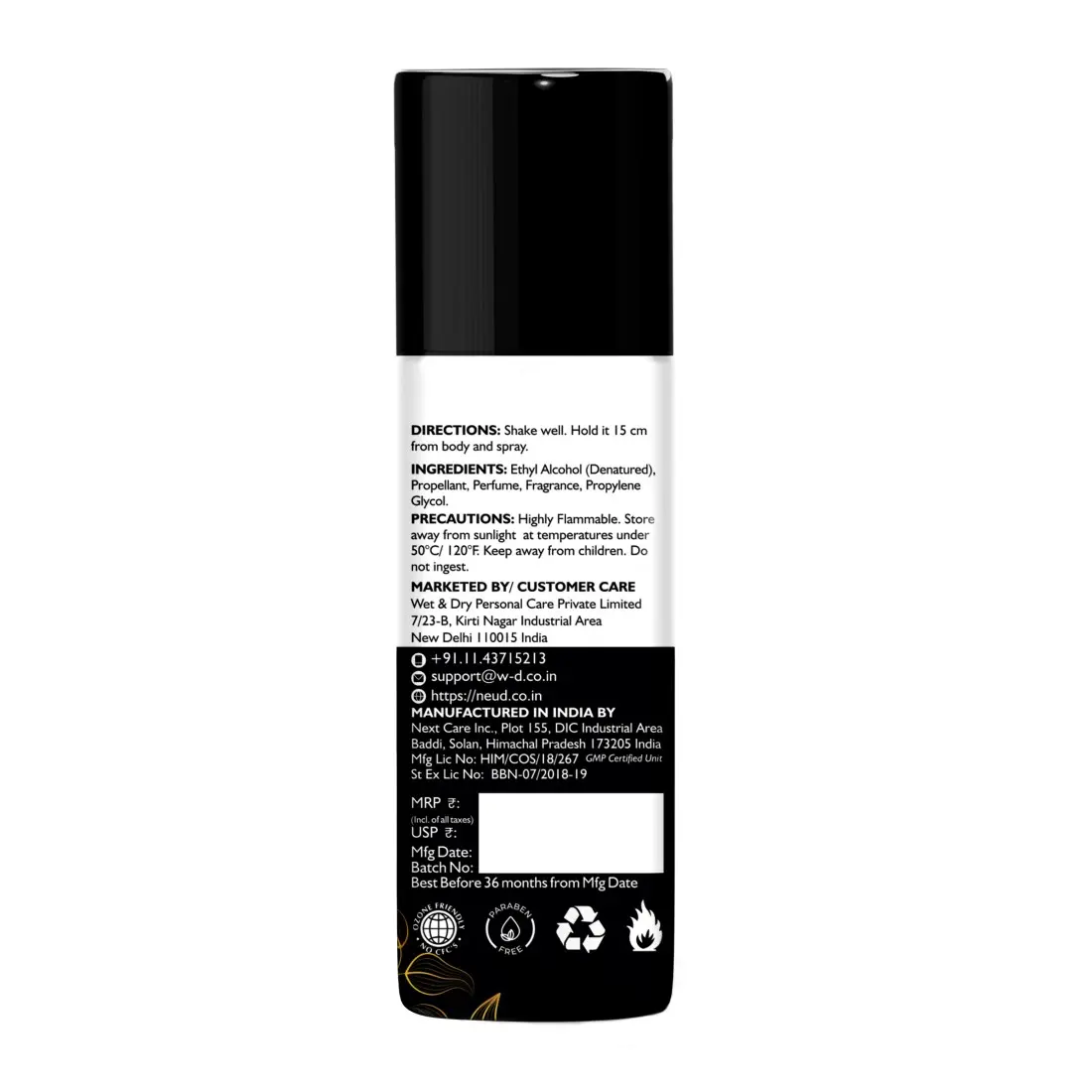 Neud Enigma Unisex Deodorant Perfumed Body Spray With Notes Of Oud, Amber And Rose, 24-Hour Odor Protection - 50Ml - Image 6