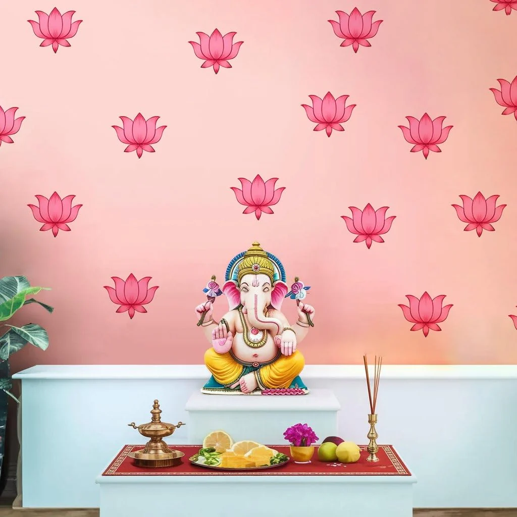Pink Lotus Stickers for Wall Decoration - Image 5