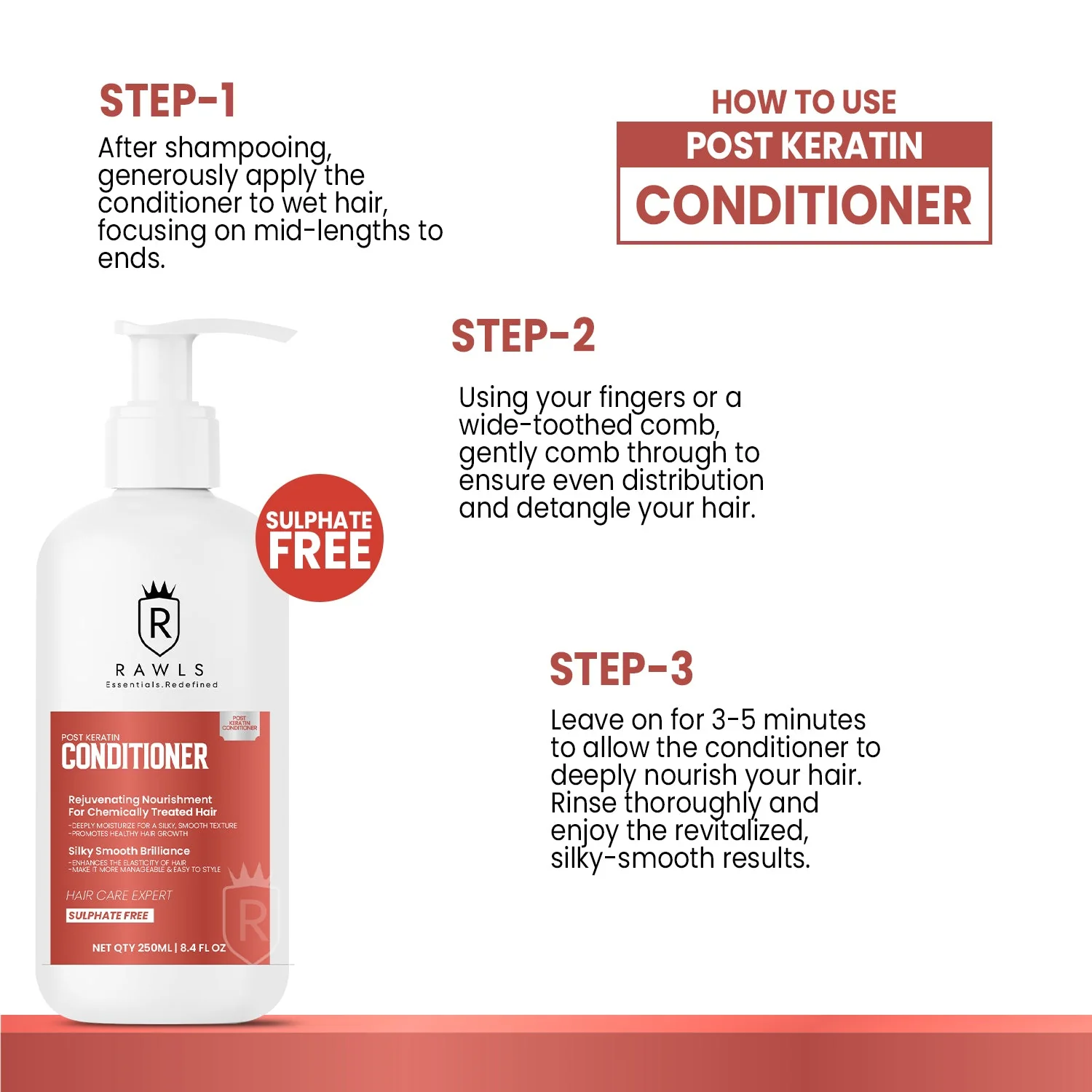 Post Keratin Hair Conditioner - 250 ml - Image 4