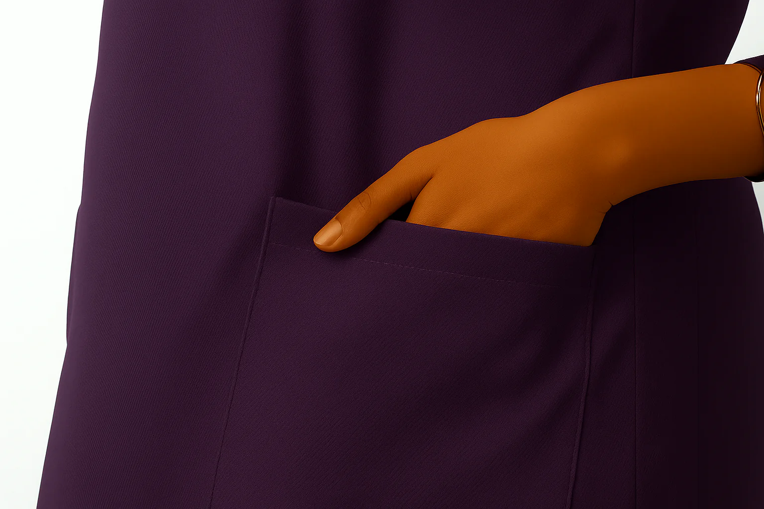 Regular Female Scrub Suit - Purple - Image 3