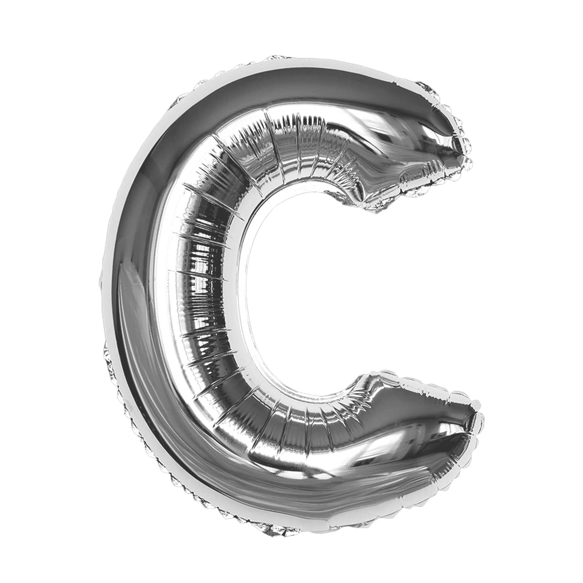 Silver C Letter Foil Balloon - Image 5