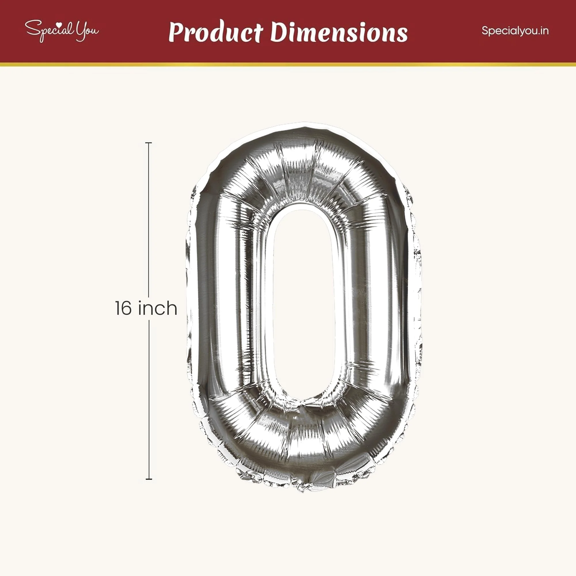 Silver O Letter Foil Balloon - Image 4