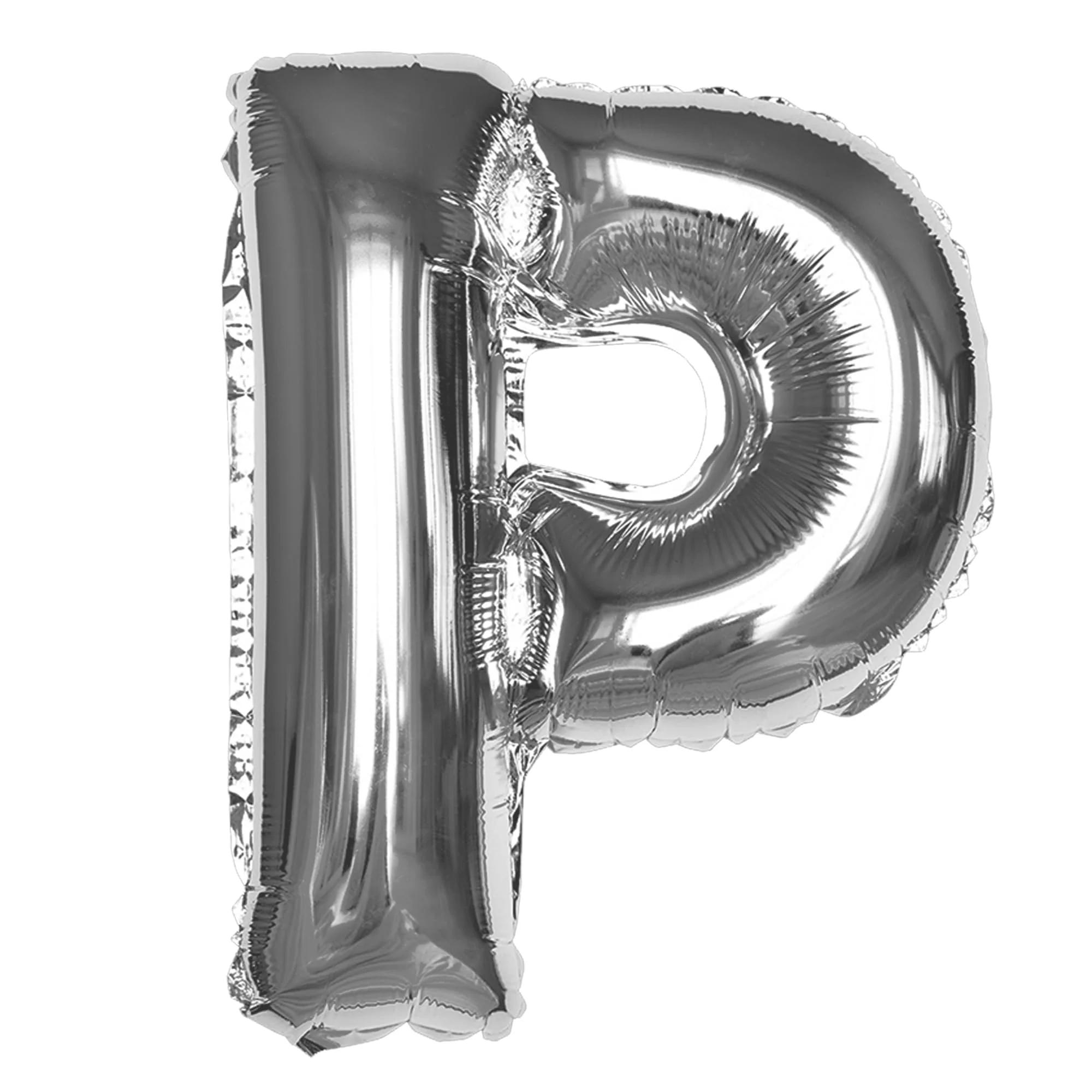 Silver P Letter Foil Balloon - Image 4