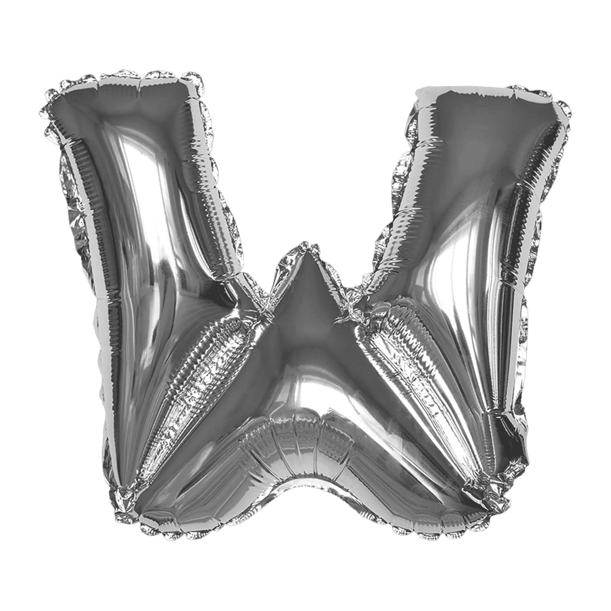 Silver W Letter Foil Balloon - Image 6