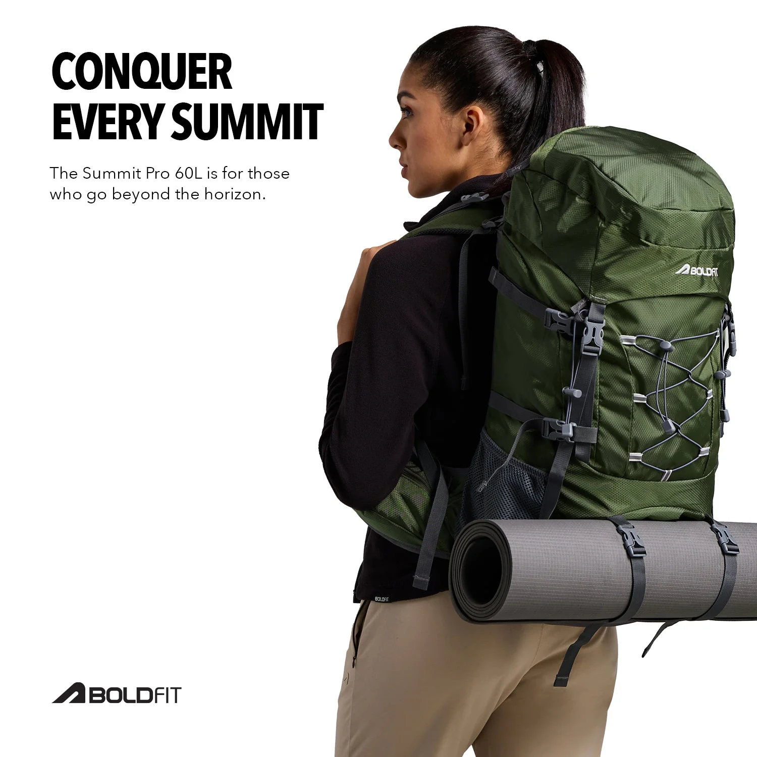 Summit Pro Rucksack 60L - Army green - Image 3