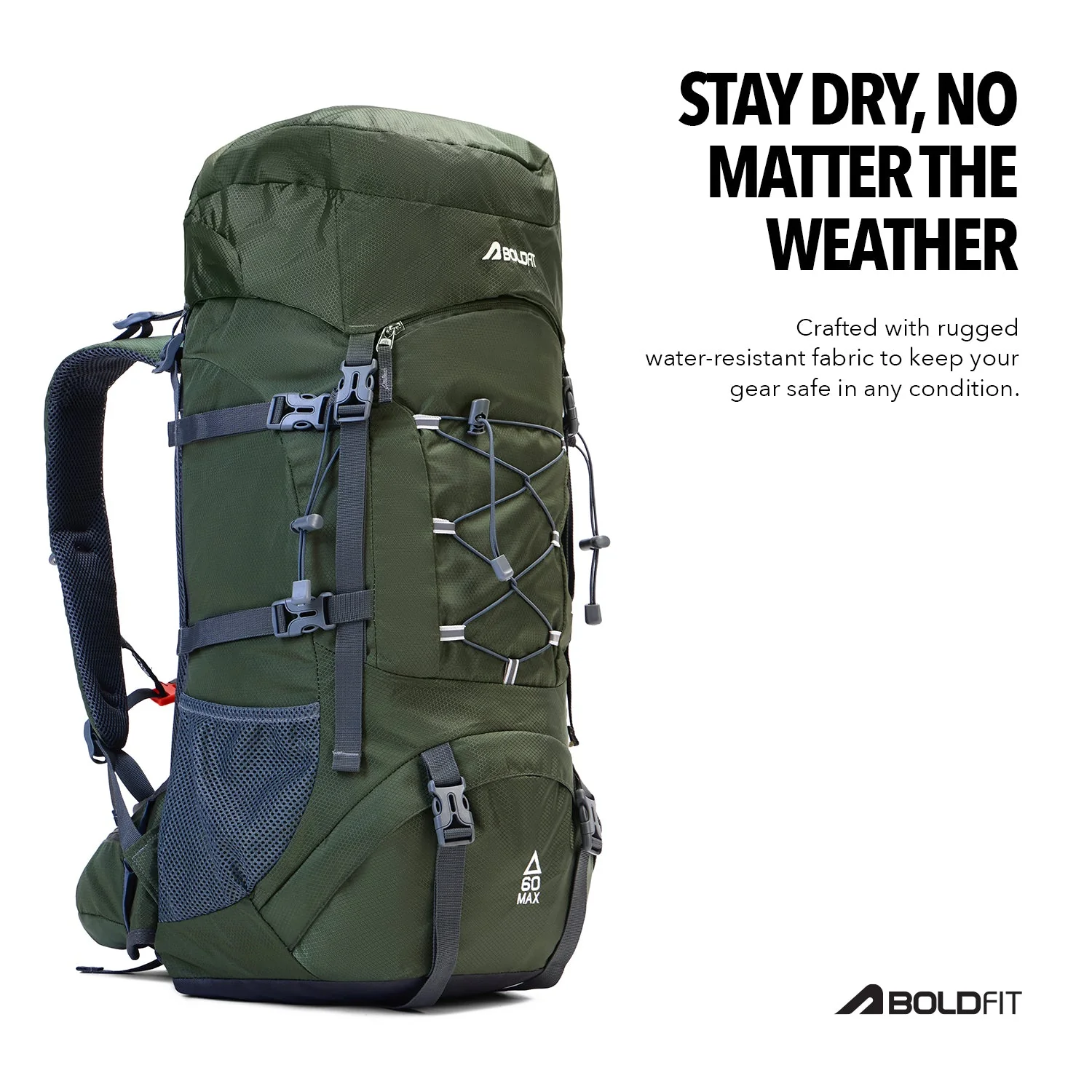 Summit Pro Rucksack 60L - Army green - Image 4