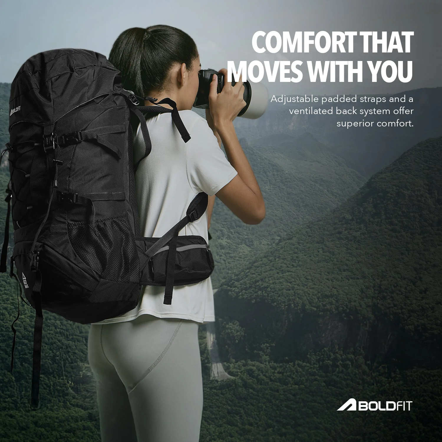 Summit Pro Rucksack 60L - Black - Image 5
