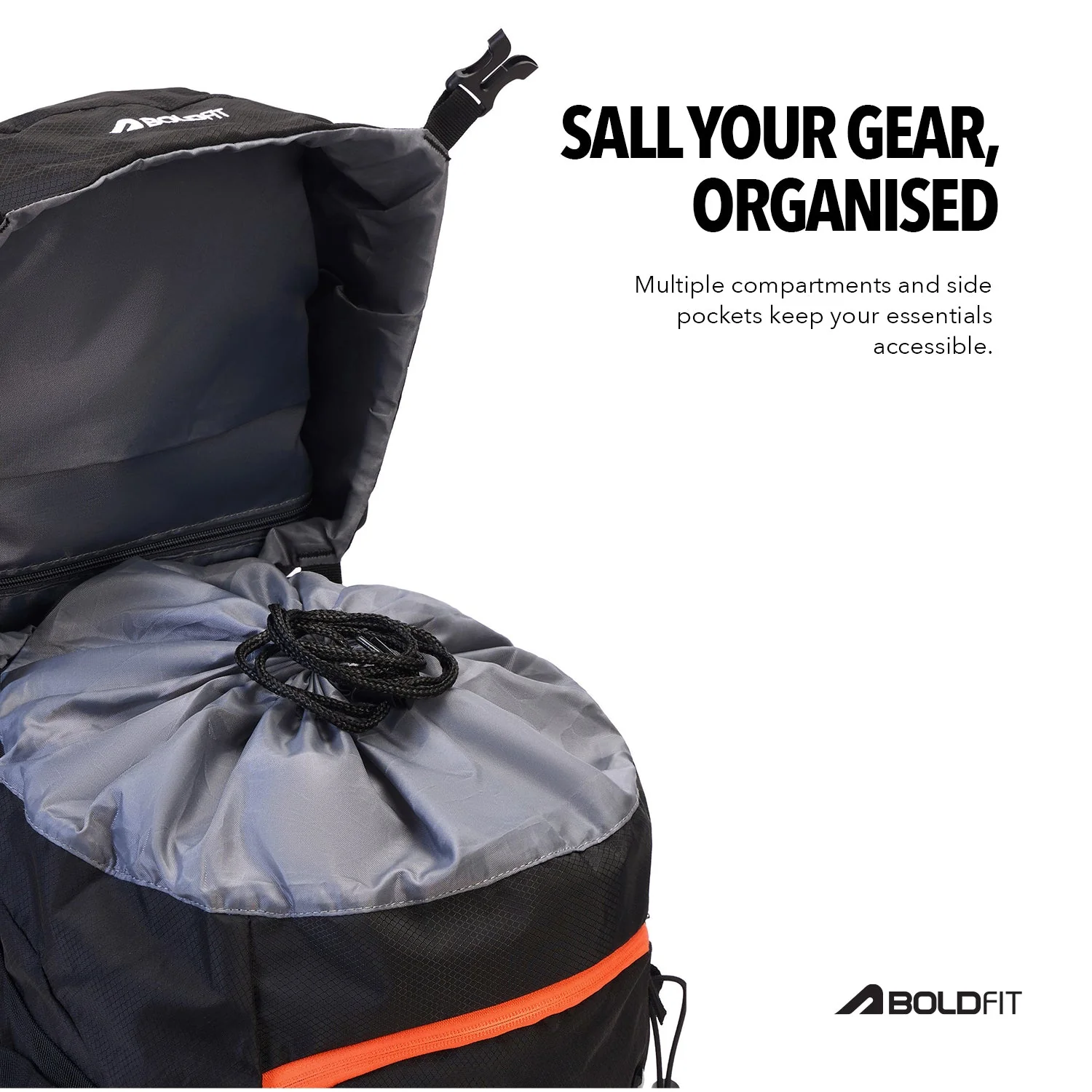 Summit Pro Rucksack 60L - Black - Image 6