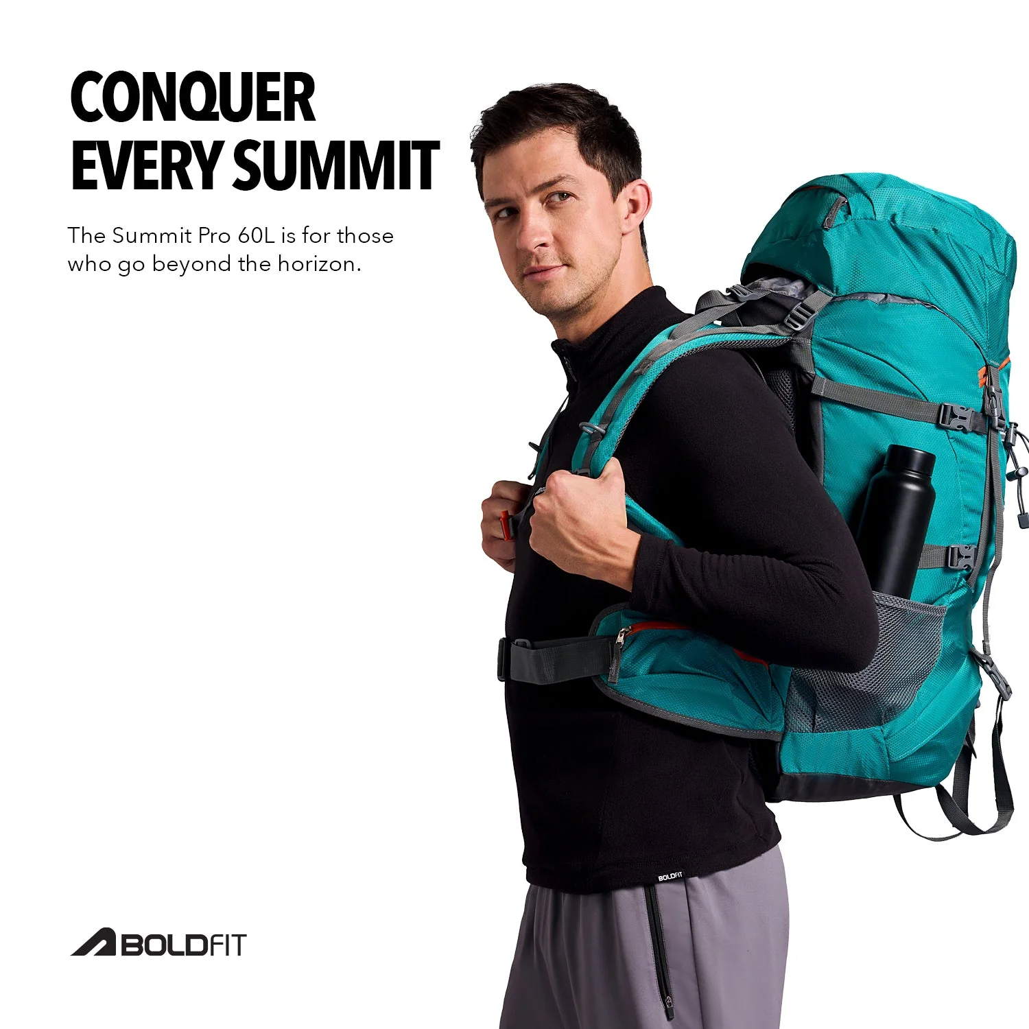 Summit Pro Rucksack 60L - Peacock Blue - Image 3