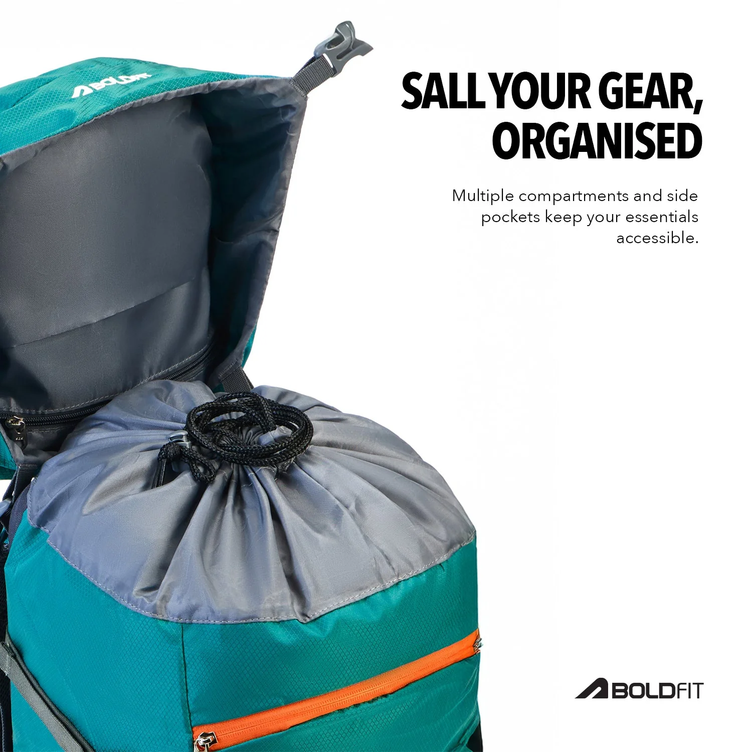 Summit Pro Rucksack 60L - Peacock Blue - Image 6