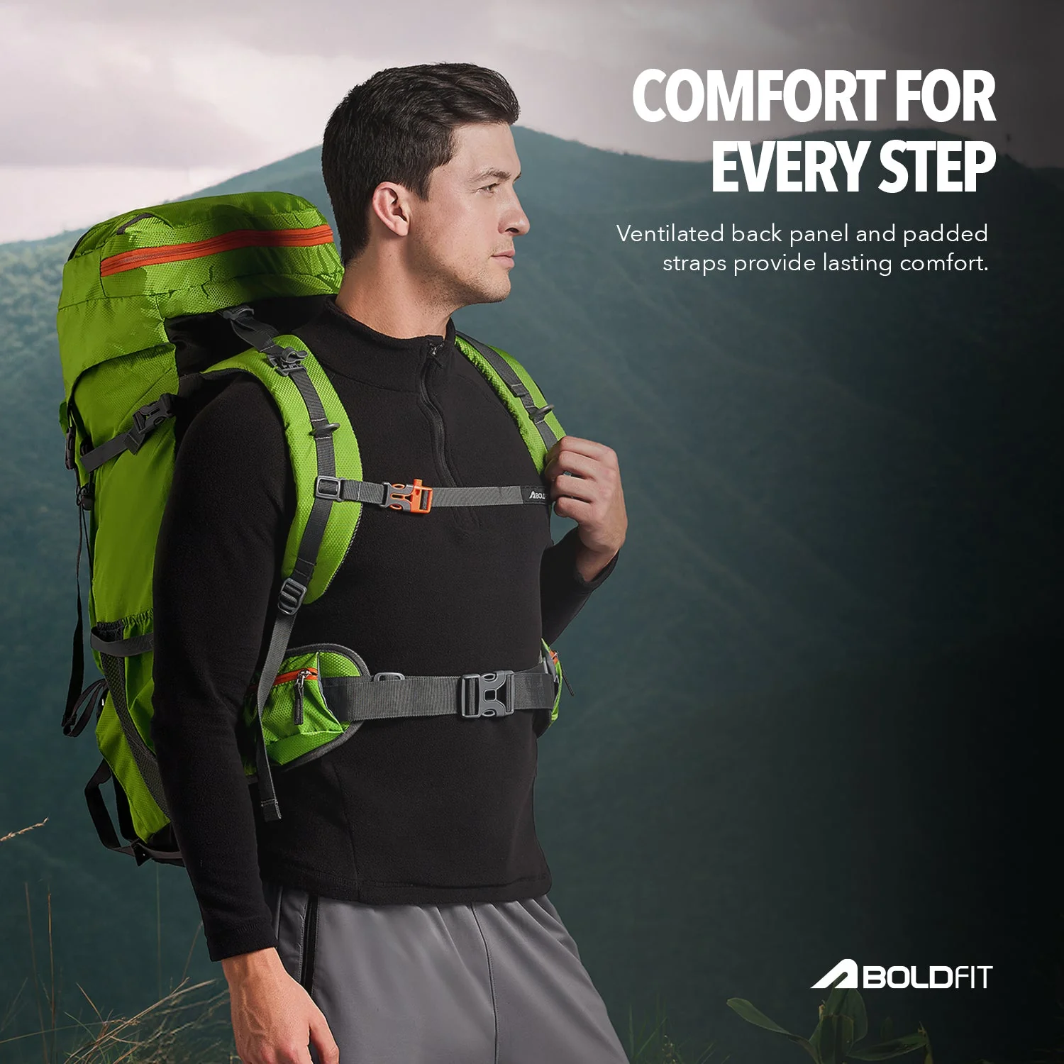 Summit X Rucksack 65L - Limegreen - Image 5