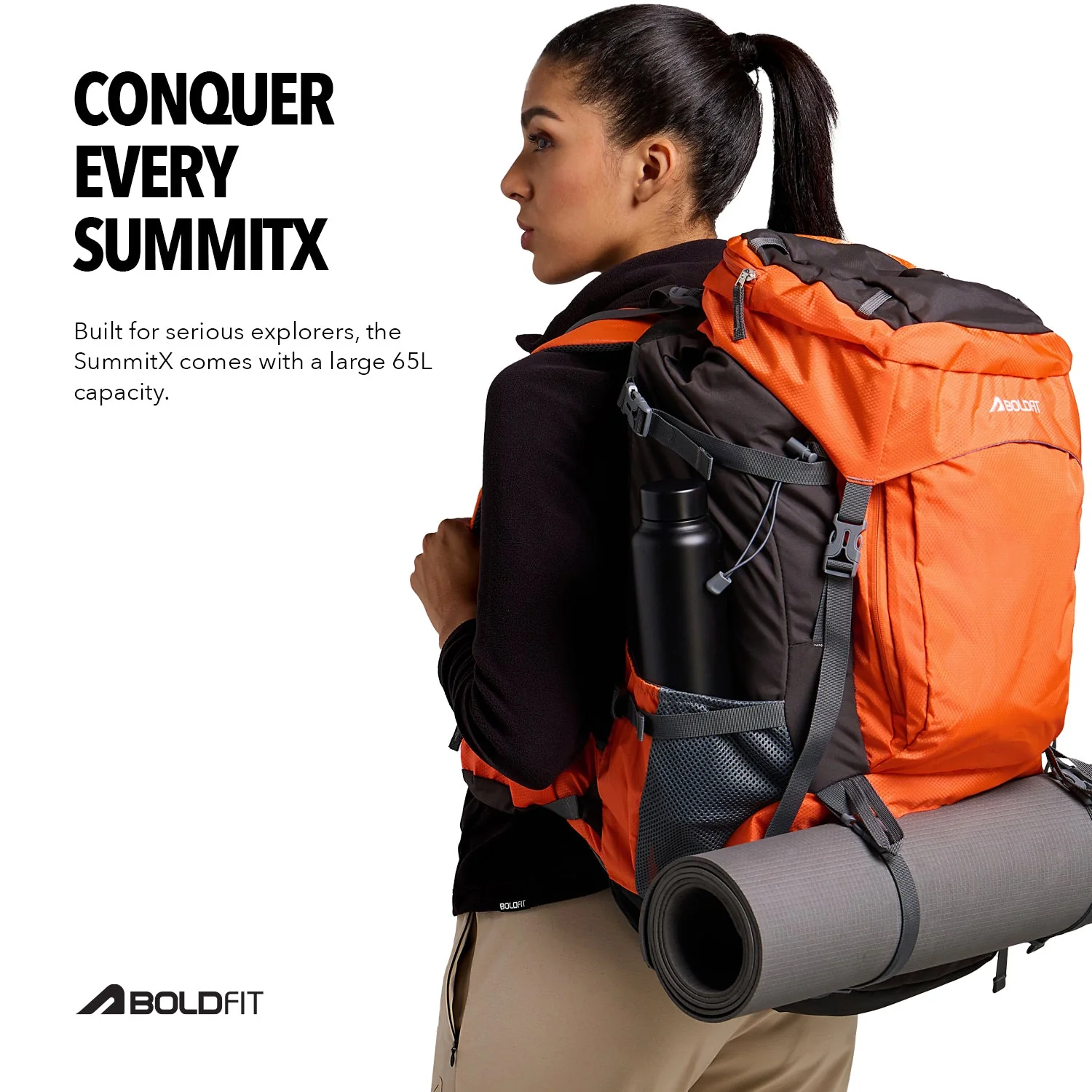 Summit X Rucksack 65L - Orange - Image 3