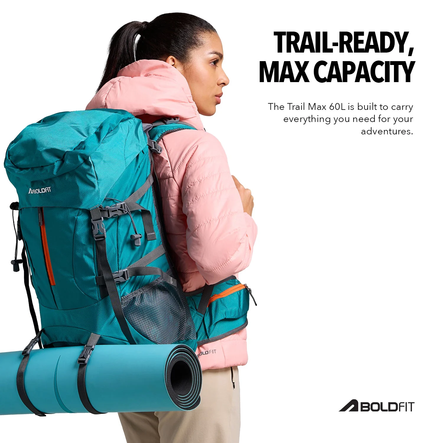 Trail Max Rucksack 60L - Peacock Blue - Image 3