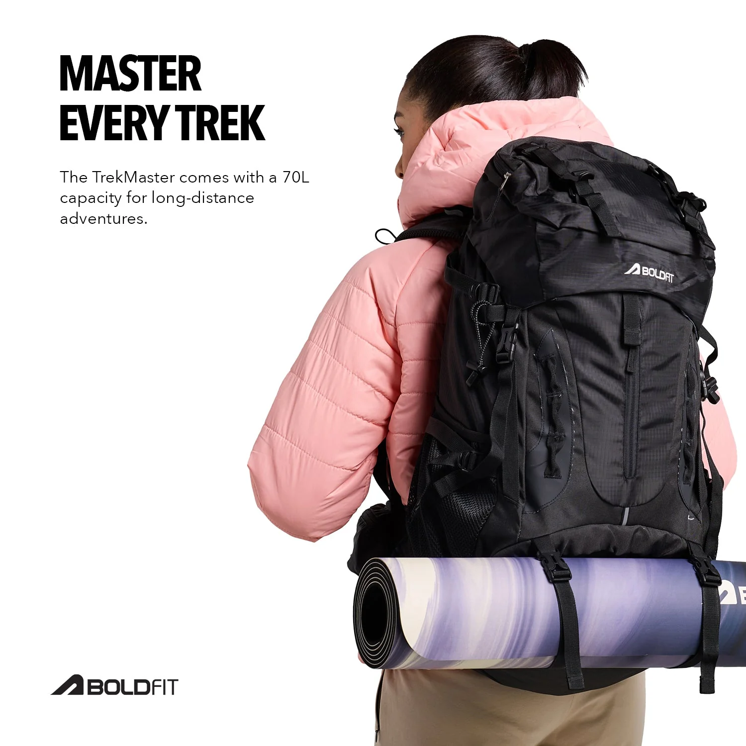 Trekmaster Rucksack 70L - Black - Image 3