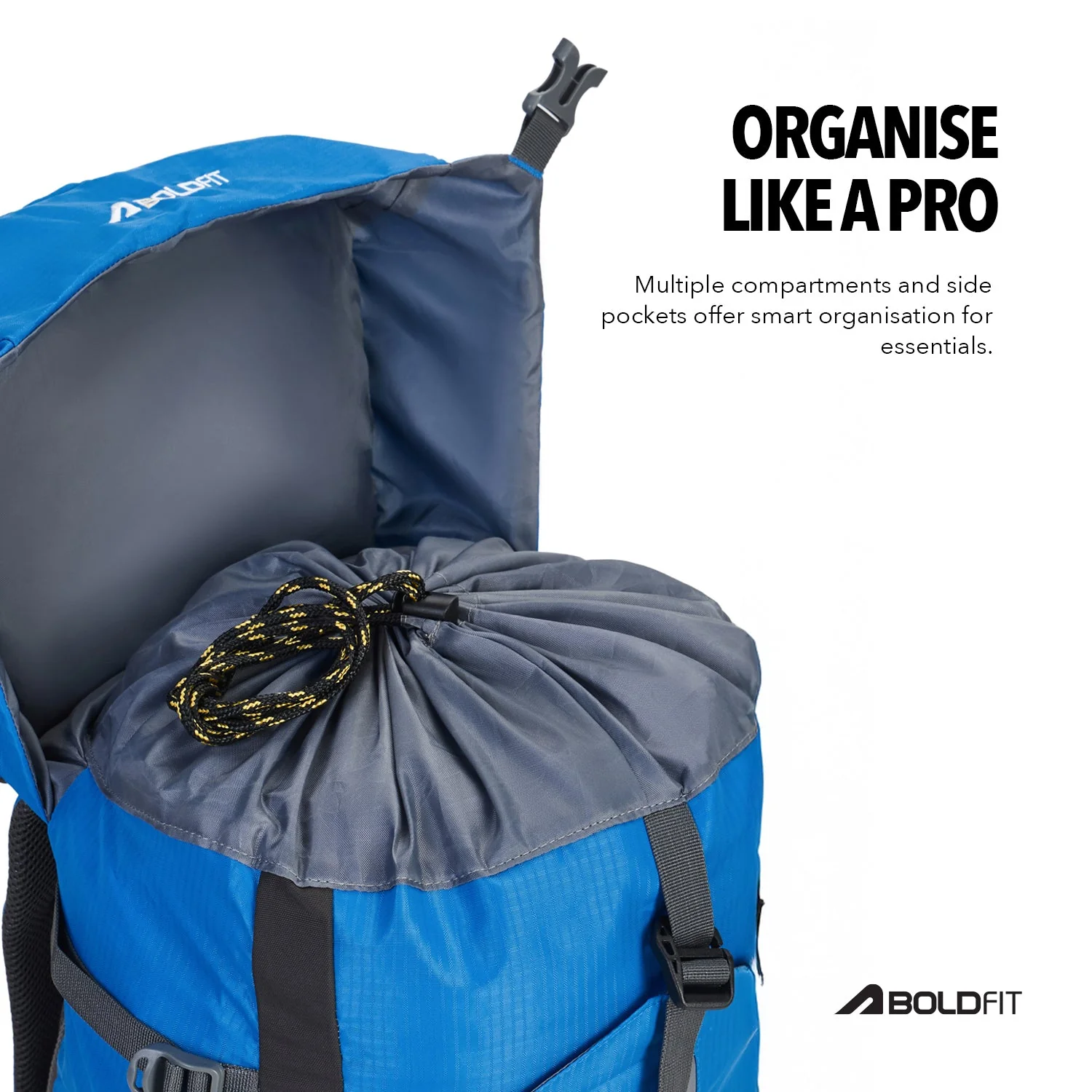 Trekmaster Rucksack 70L - Blue - Image 6