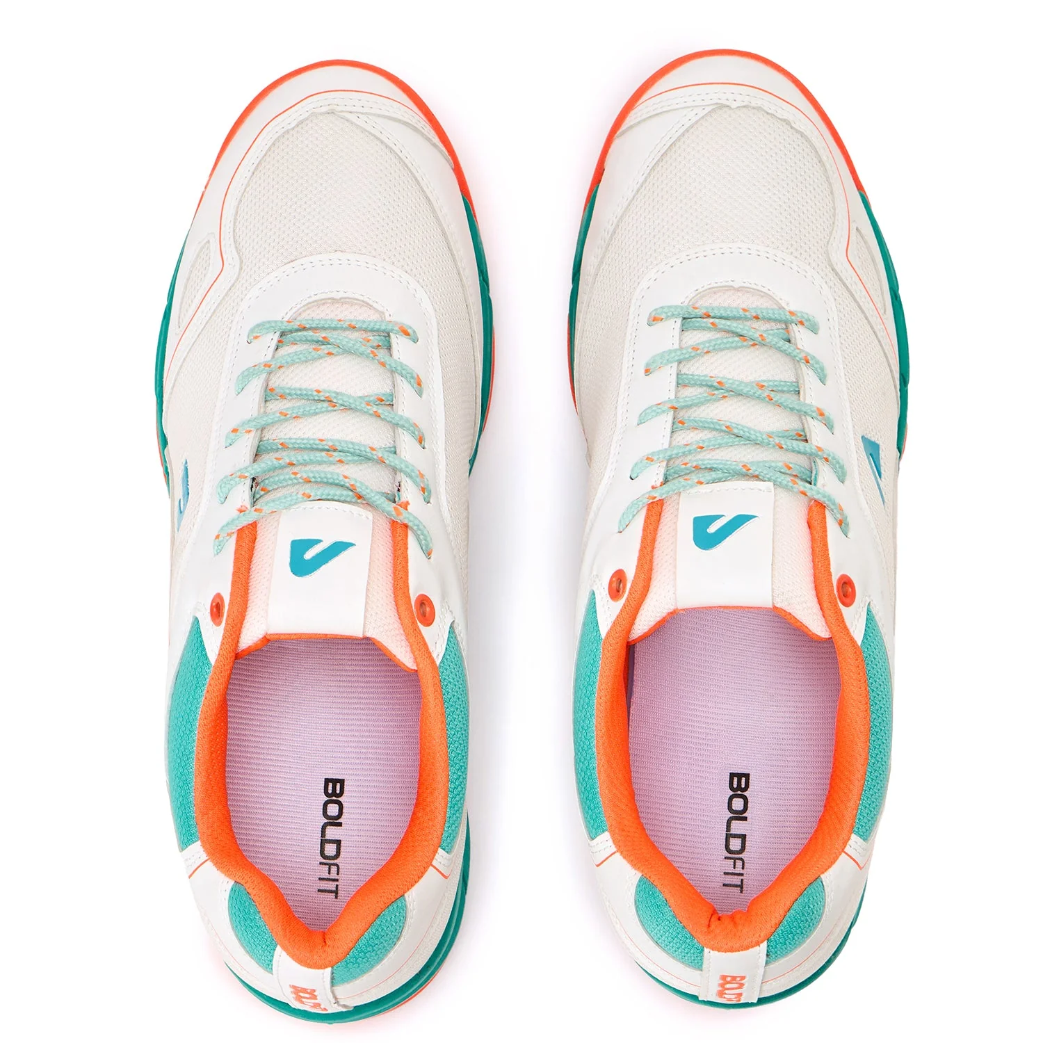 TurfPro Cricket Shoes - Mint-Orange - Image 3