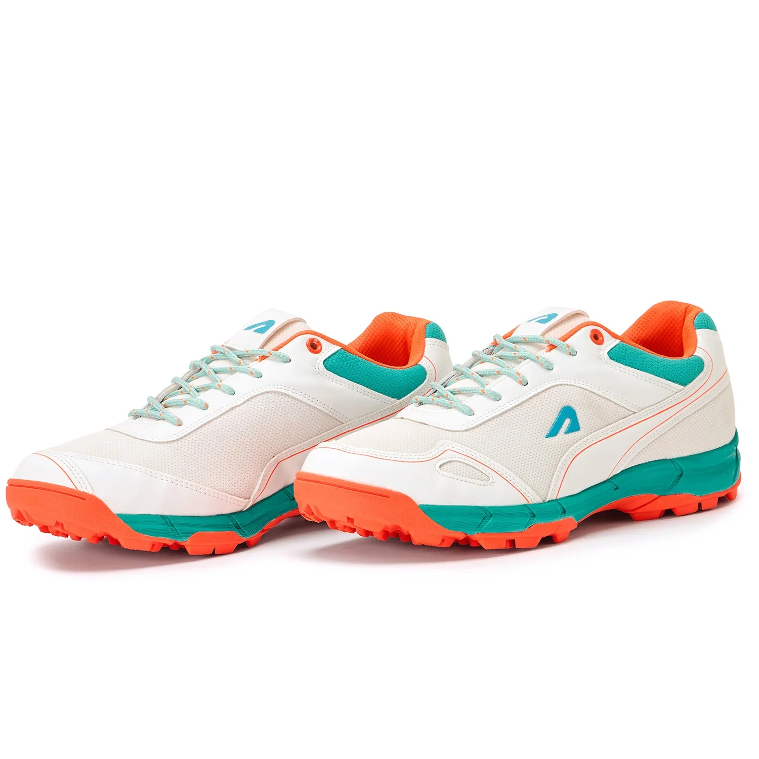 TurfPro Cricket Shoes - Mint-Orange - Image 4