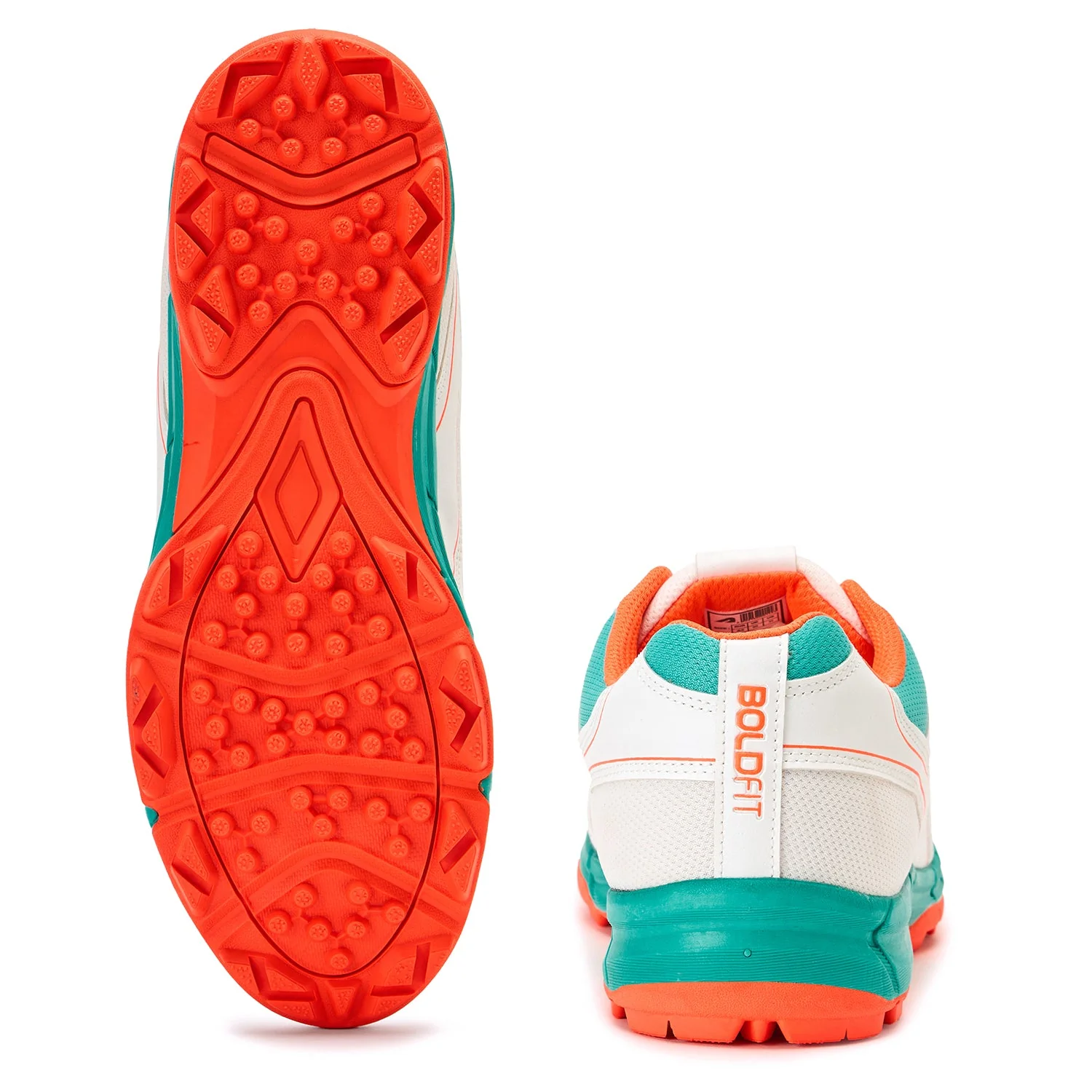 TurfPro Cricket Shoes - Mint-Orange - Image 5